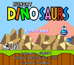 Hungry Dinosaurs Title Screen